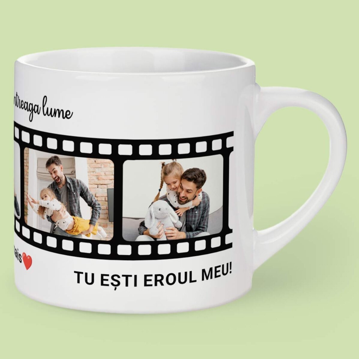 Personalised espresso cup with text and 5 photos - Your most cherished memories