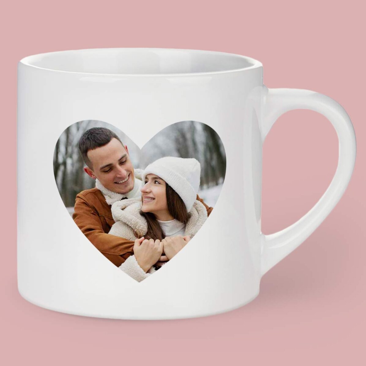 Gepersonaliseerde espressokop met tekst en een foto - Promise