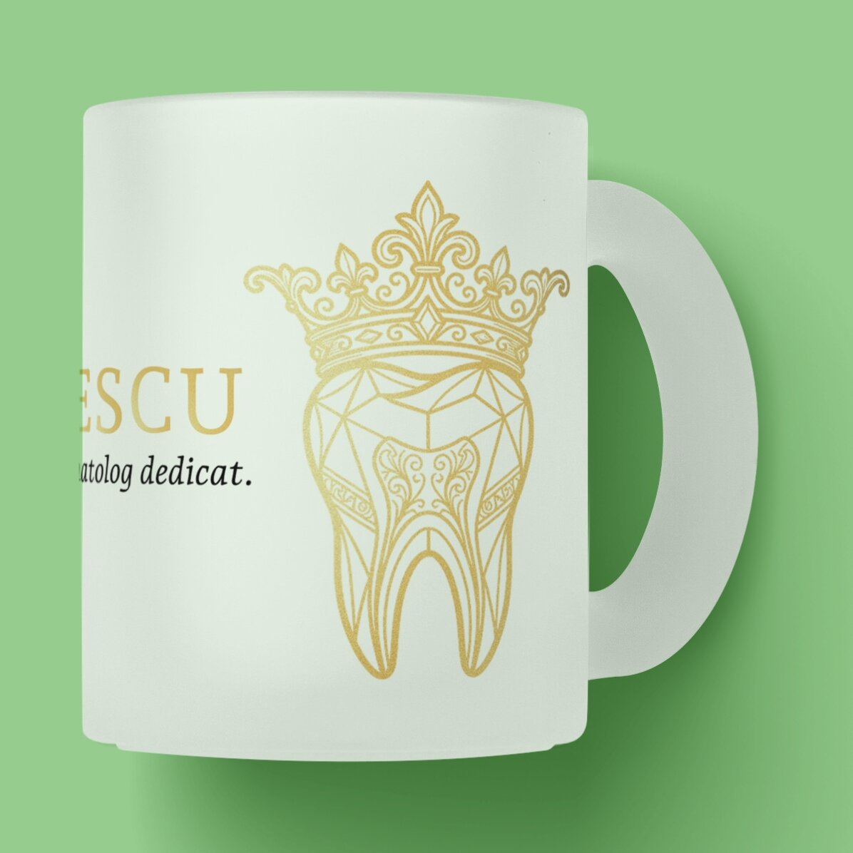 Gepersonaliseerde drinkbeker met tekst - Golden Dentist