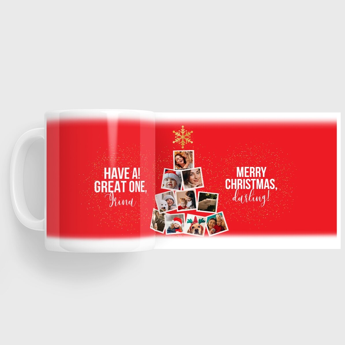 Gepersonaliseerde mok met 10 foto’s en tekst - Christmas Memories