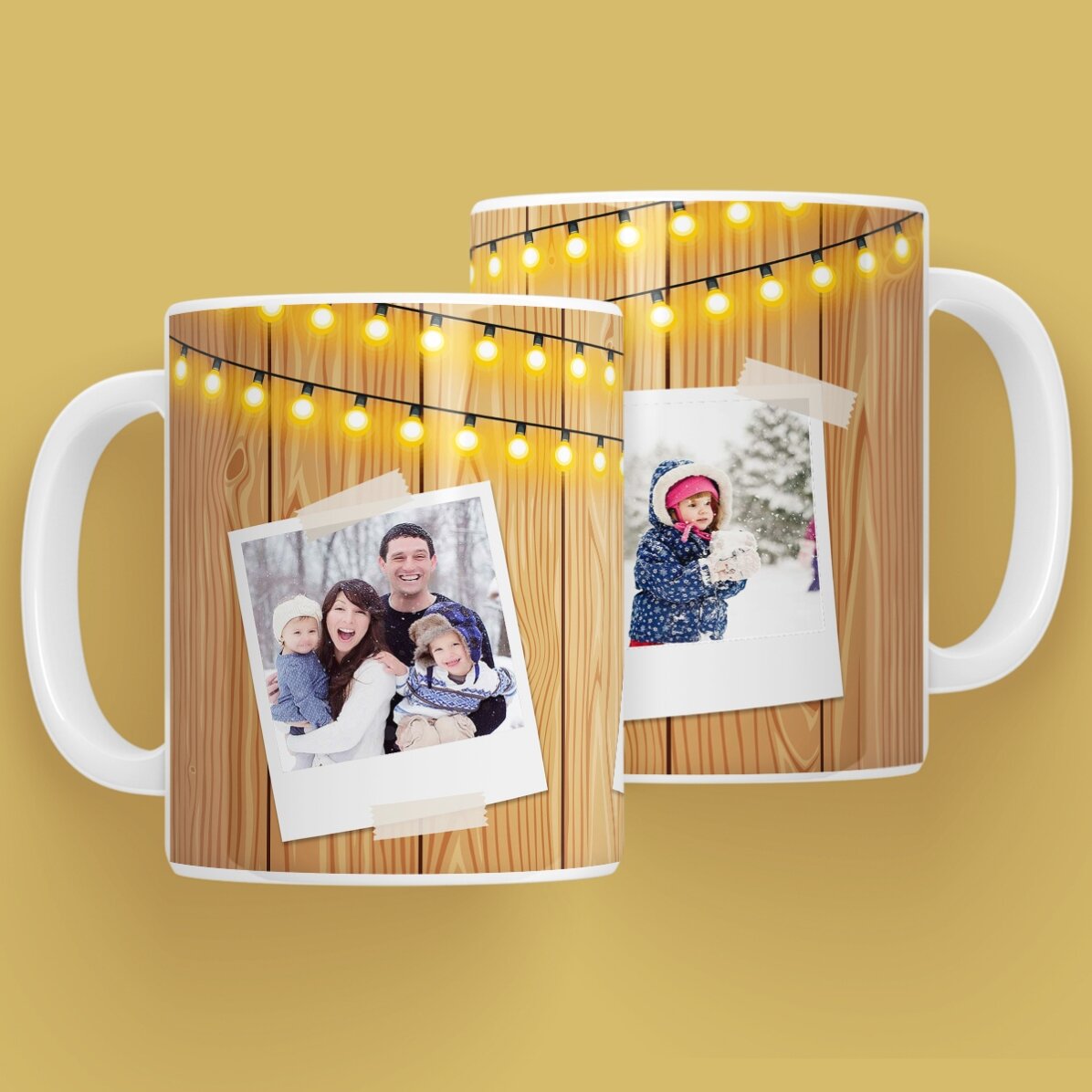 Gepersonaliseerde mok met 3 kerstfoto