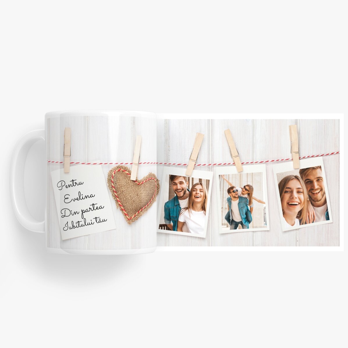 Gepersonaliseerde mok met 3 foto
