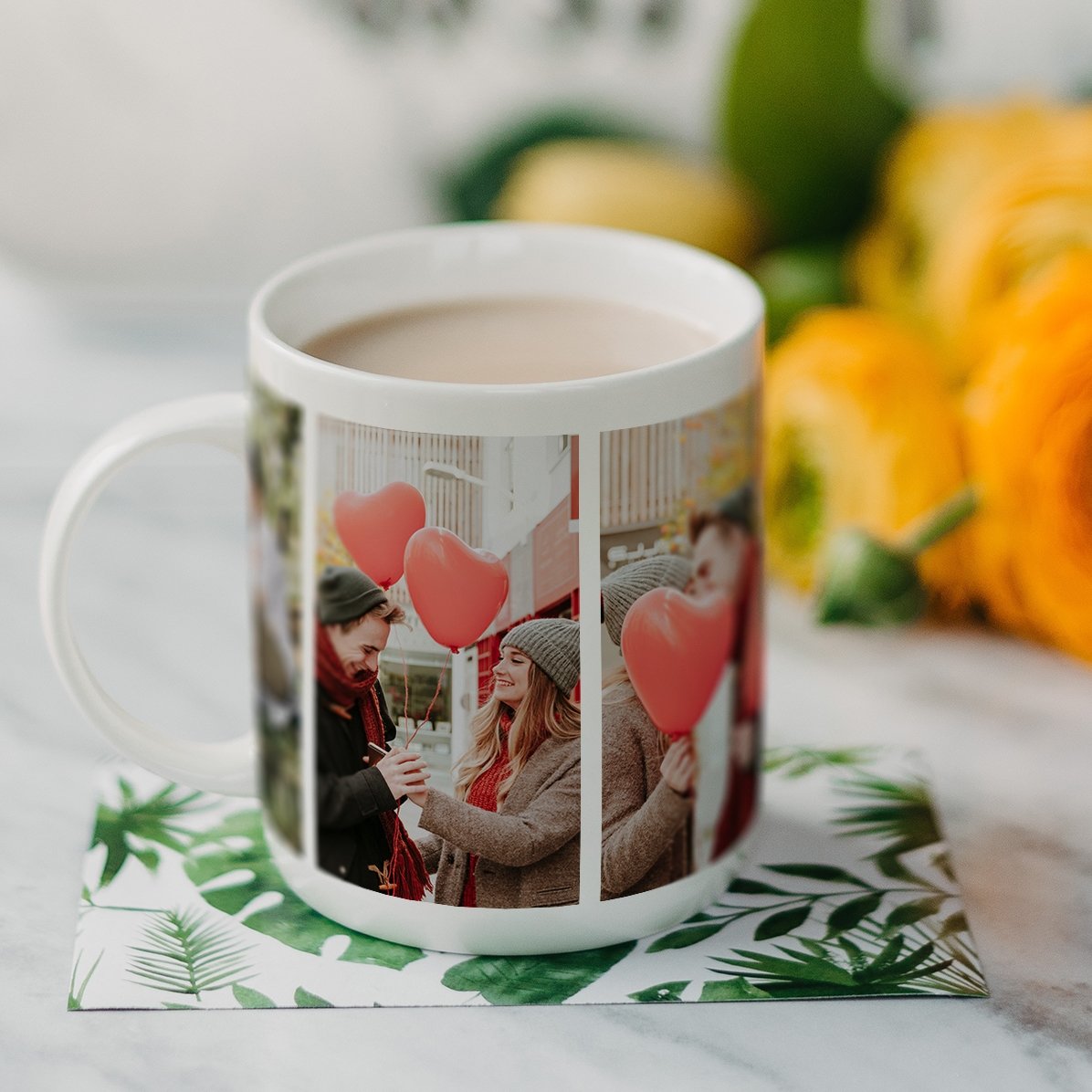 Personalised mug with 4 photos