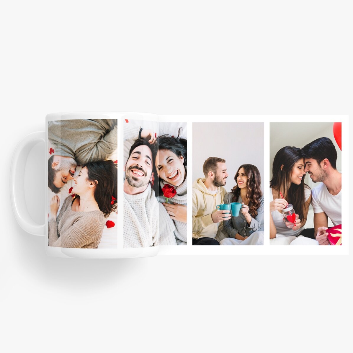 Personalised mug with 4 photos