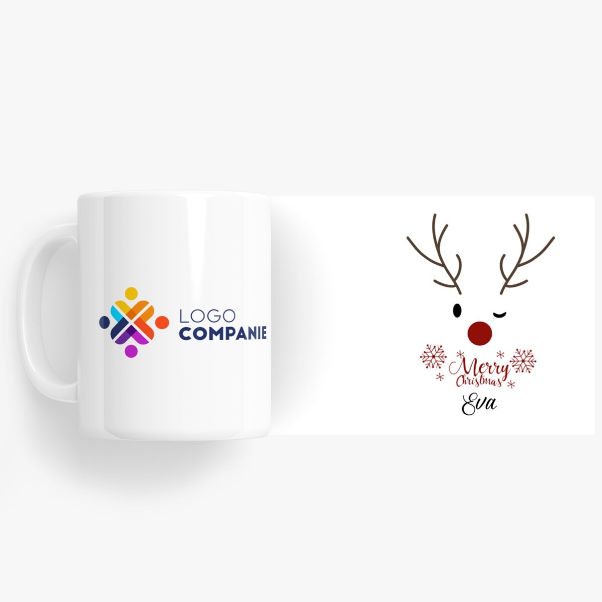Personalised mug with logo - Reindeer