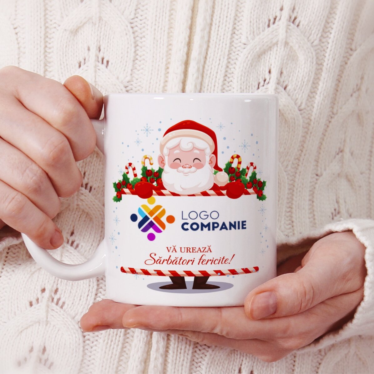 Personalised mug with logo and message - Father Christmas