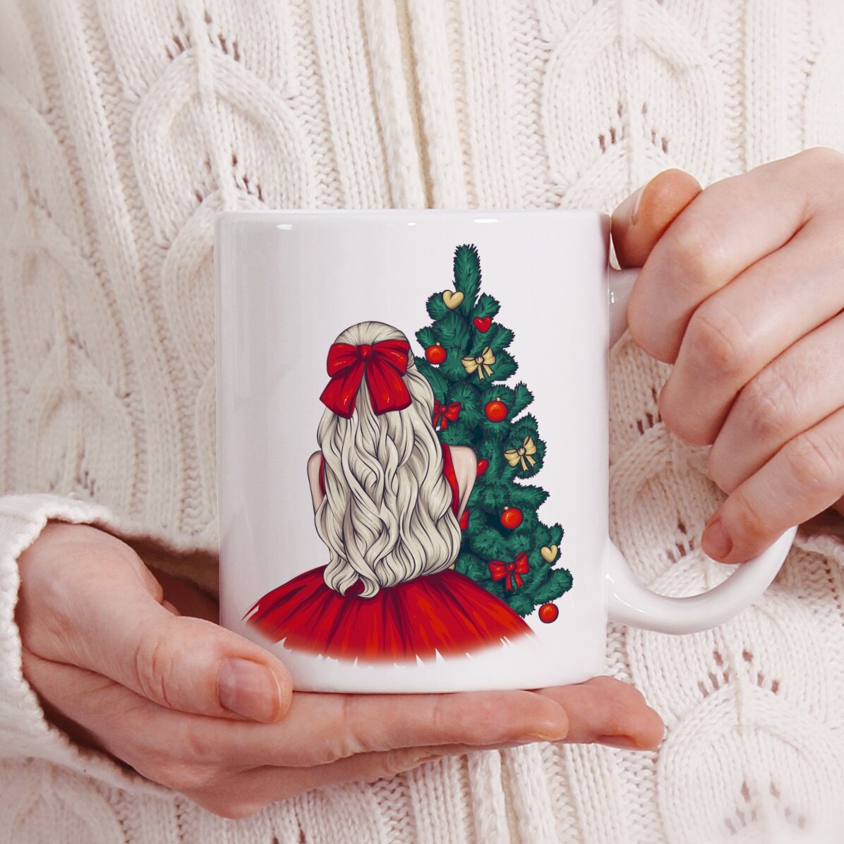Personalised mug with name - Christmas Princess