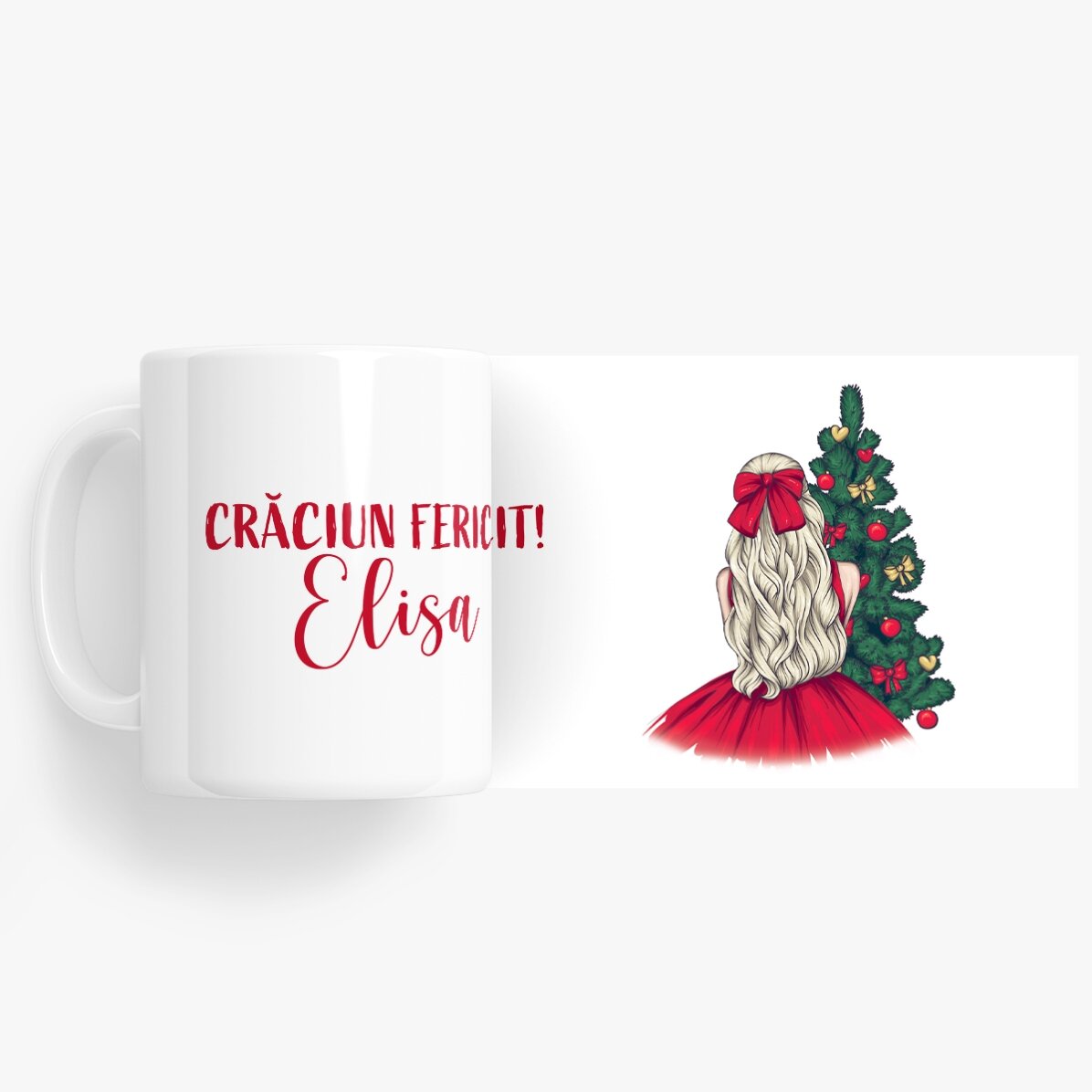 Personalised mug with name - Christmas Princess