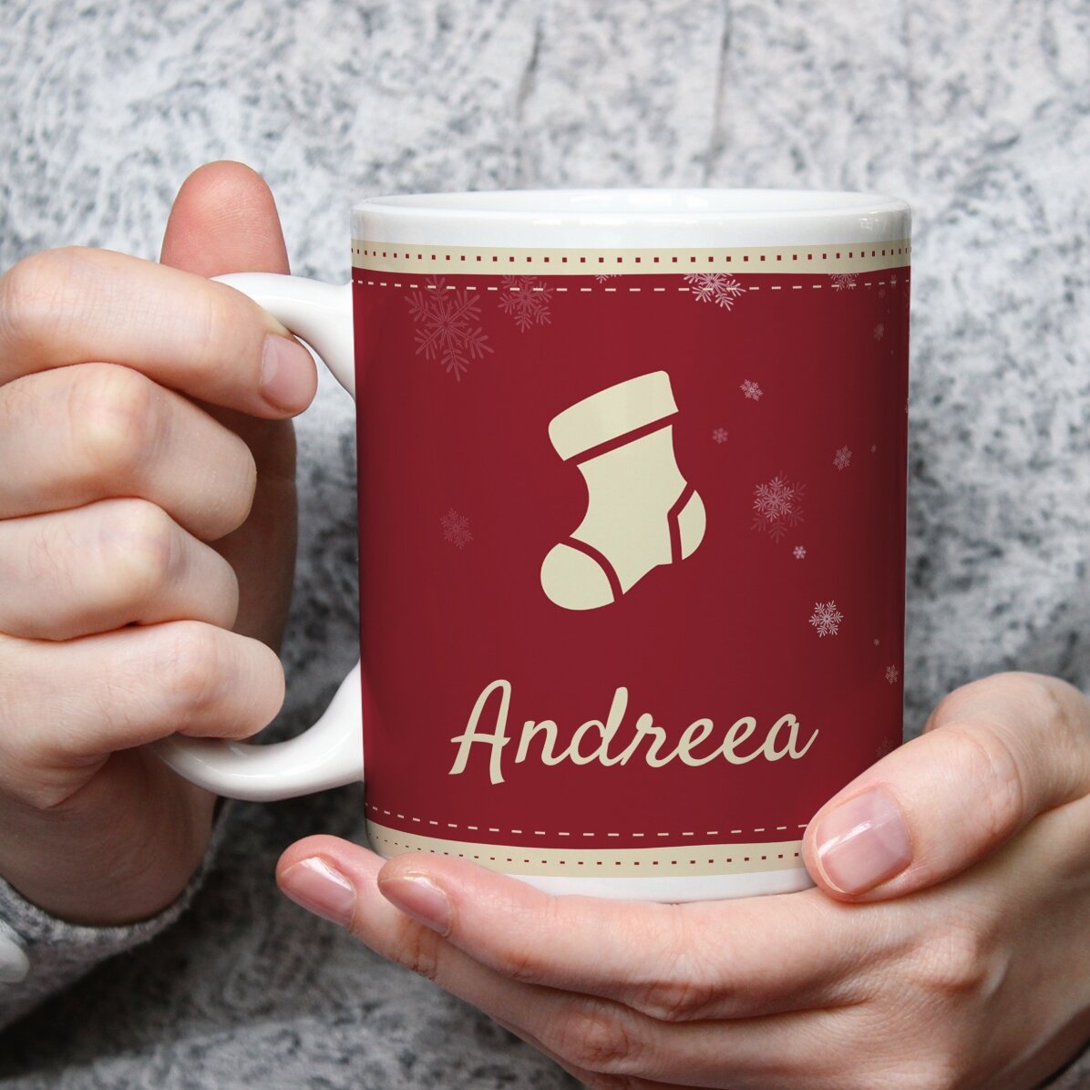 Gepersonaliseerde kerstbeker met naam