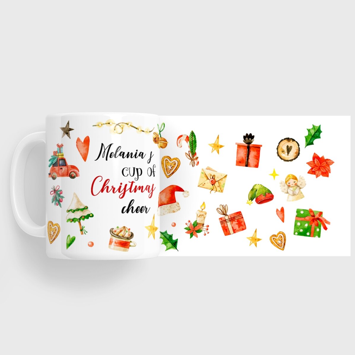 Een gepersonaliseerde mok met jouw naam - Christmas Cheer