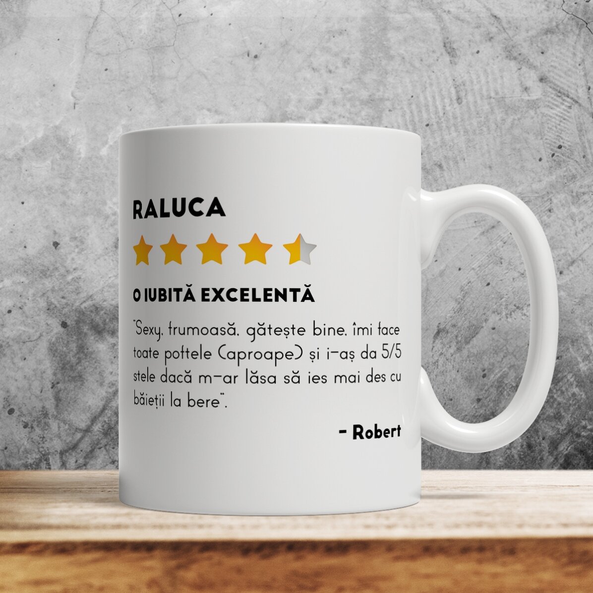 Gepersonaliseerde beker met een foto en tekst - Recensie