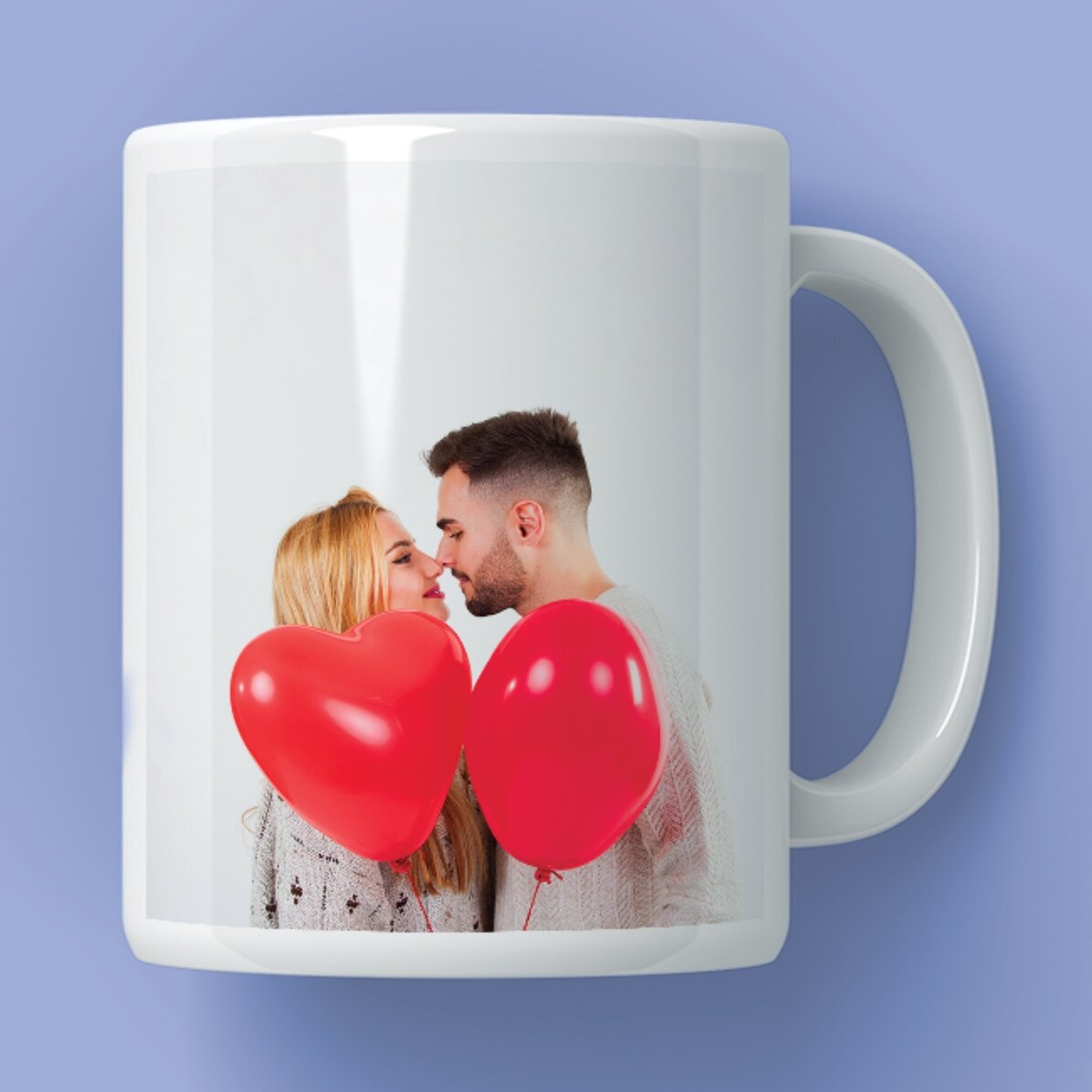 Gepersonaliseerde beker met een foto en tekst
