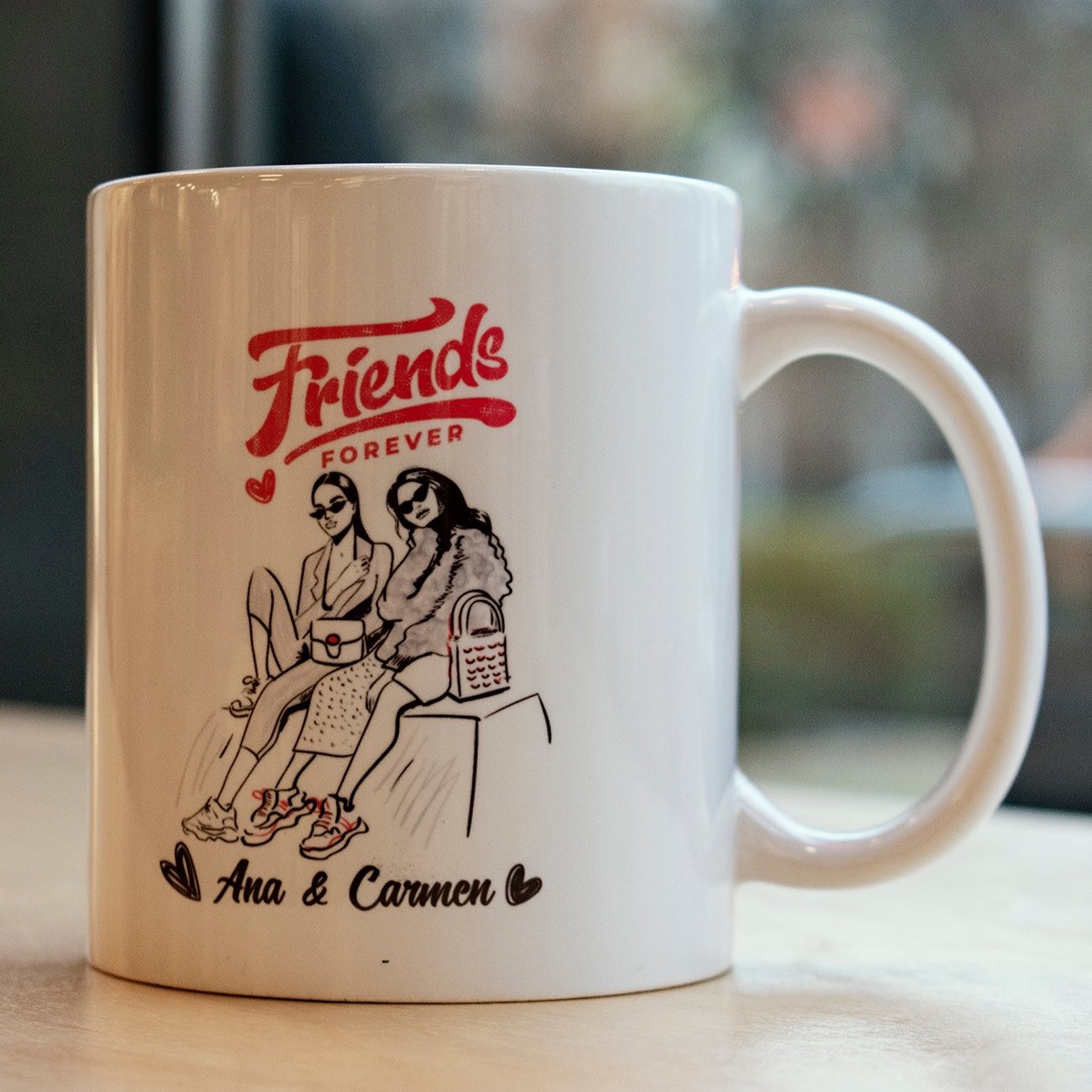 Gepersonaliseerde mok met tekst - Best friends