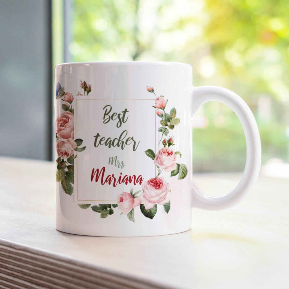 Gepersonaliseerde mok met tekst - Beste leraar