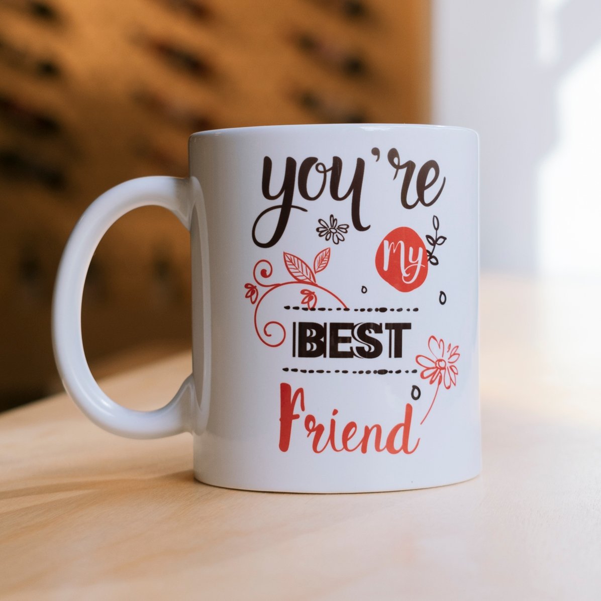 Gepersonaliseerde mok met tekst - Friends forever