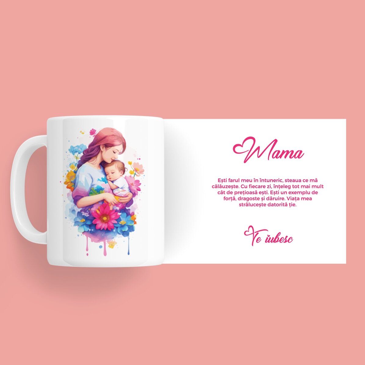 Gepersonaliseerde beker met tekst - Lovely mother