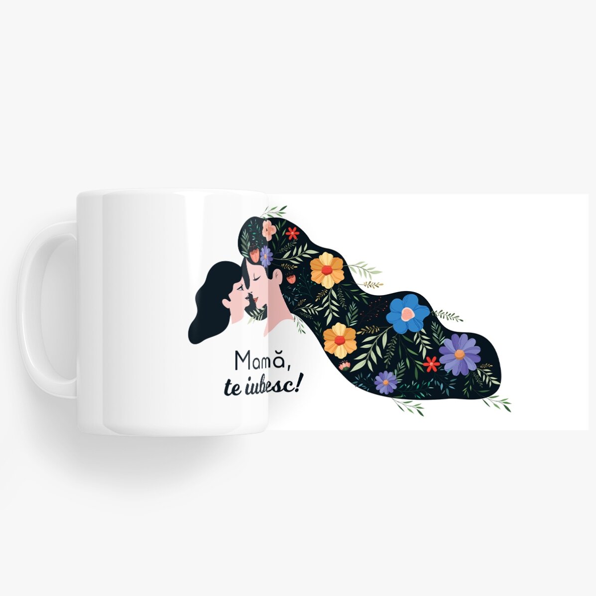 Personalised mug with text - Mum, I love you!