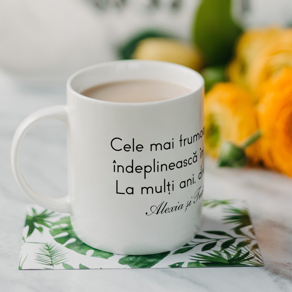Gepersonaliseerde mok met tekst - Een boodschap voor je dierbaren