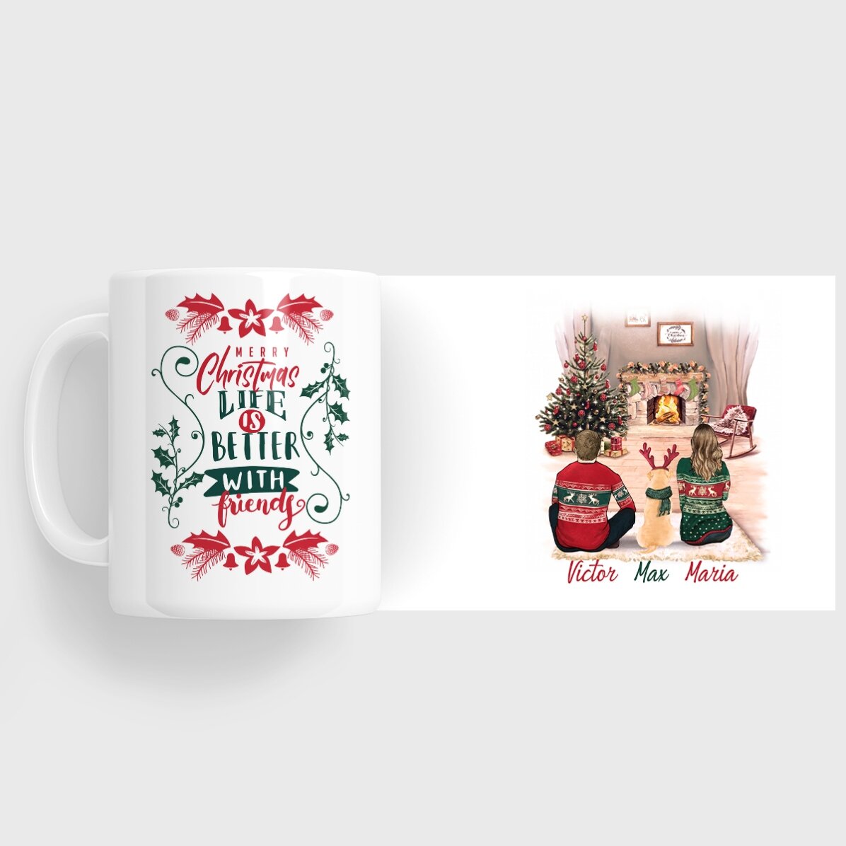Gepersonaliseerde beker met tekst - Winter