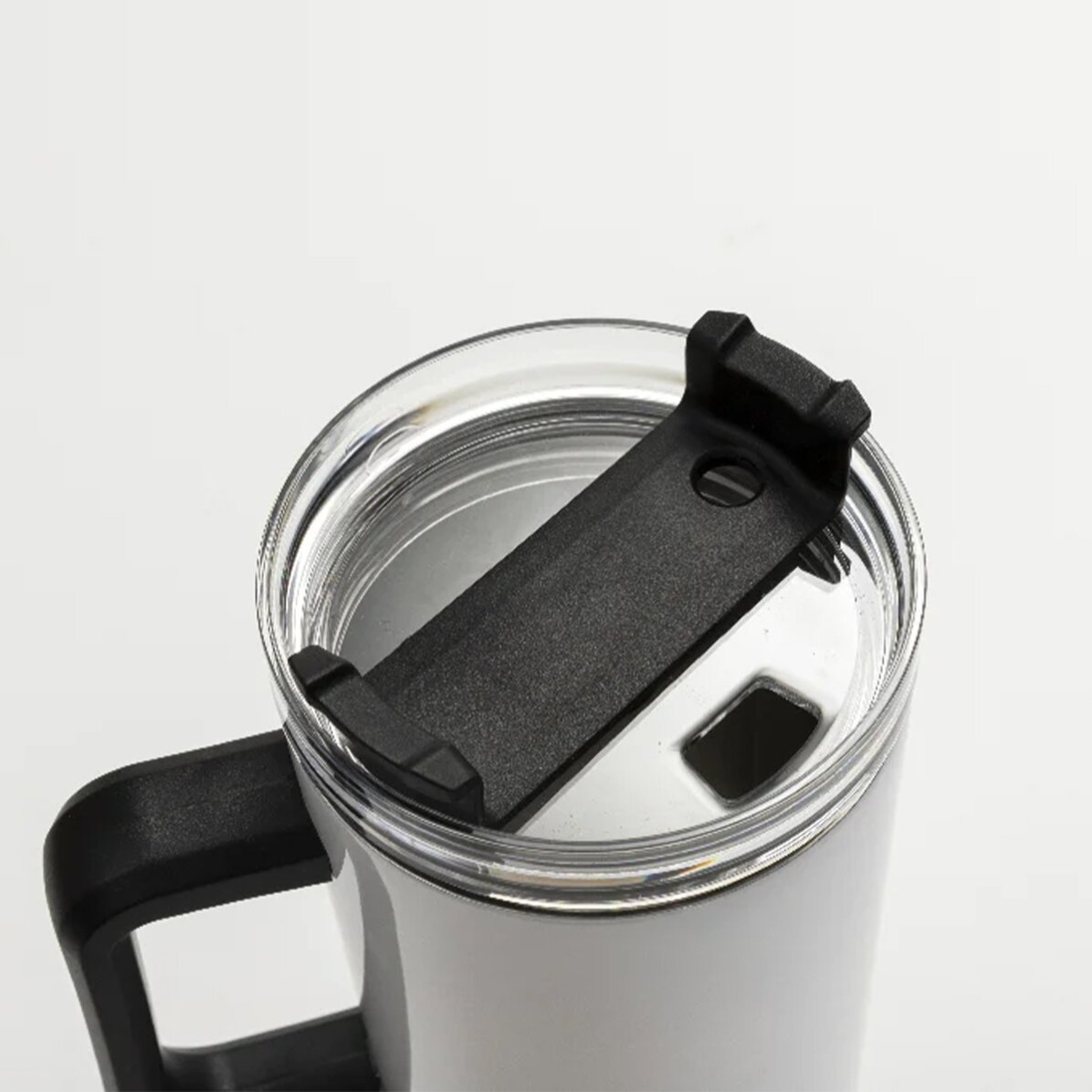 Thermos mug with handle and straw, personalised with initials and name