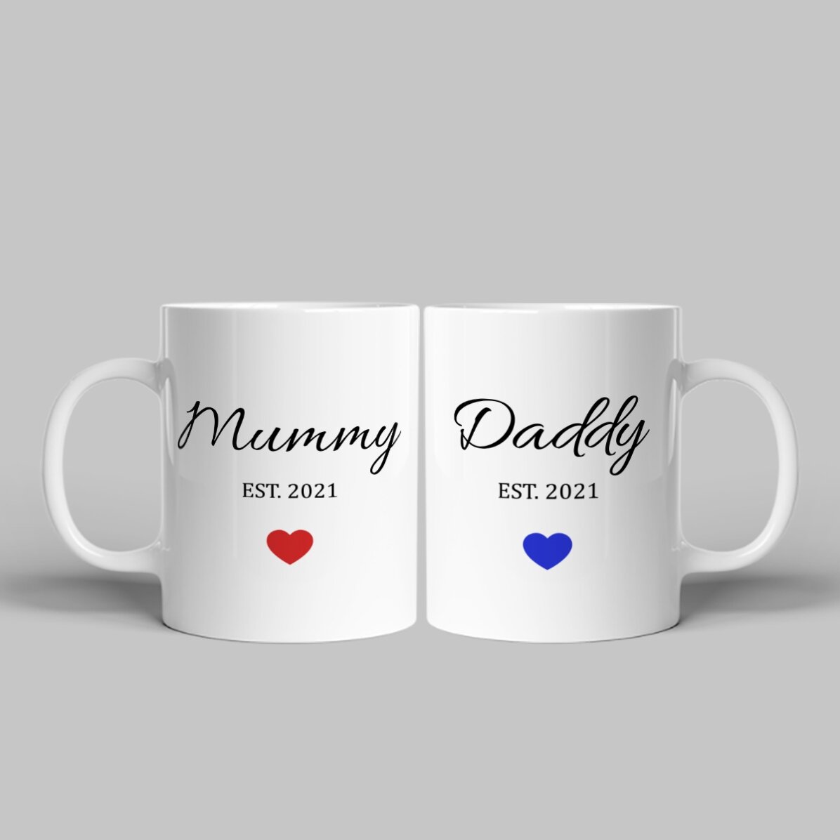 Mokken voor koppels met tekst - Mom & Dad
