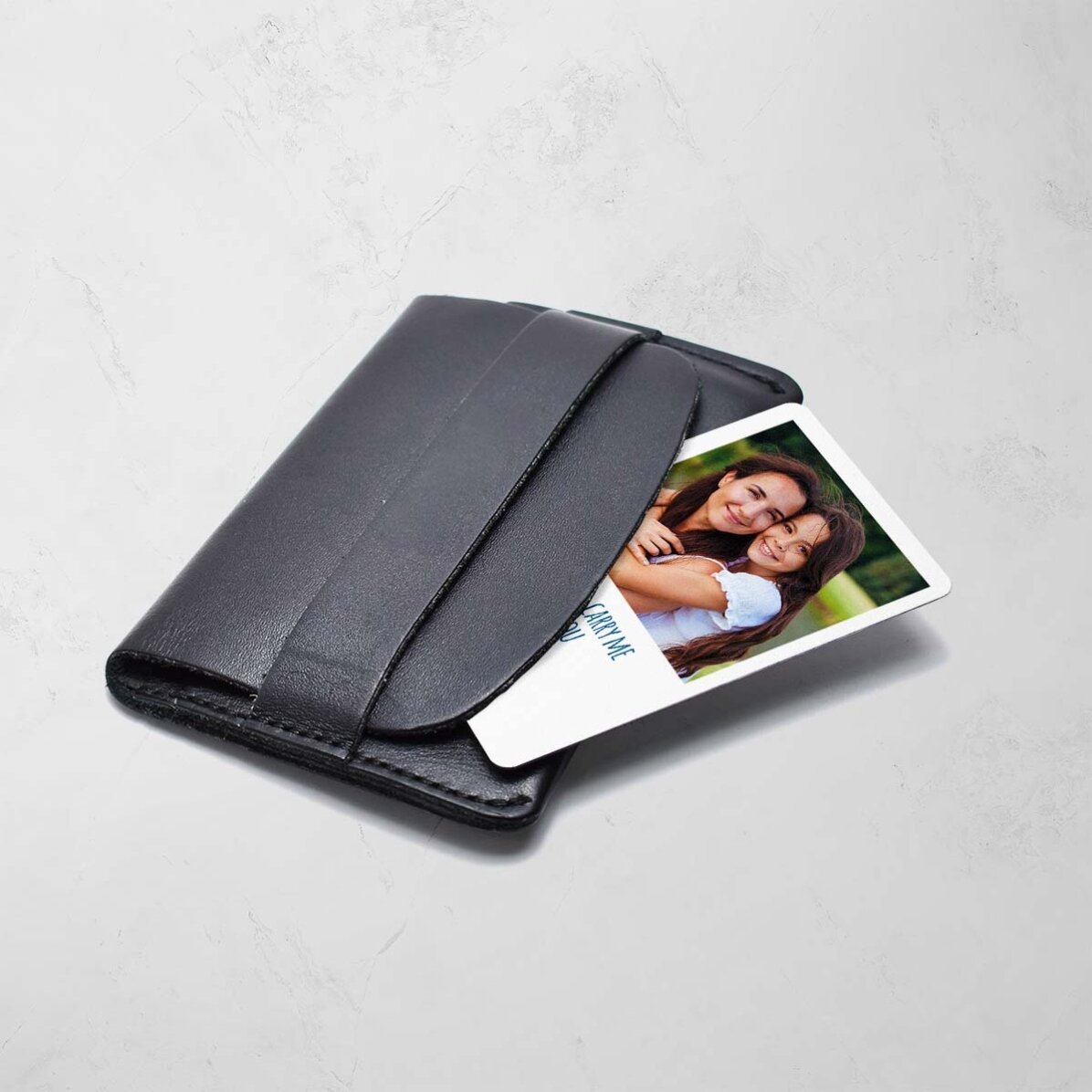 Personalised double-sided aluminium card with 3 photos and message