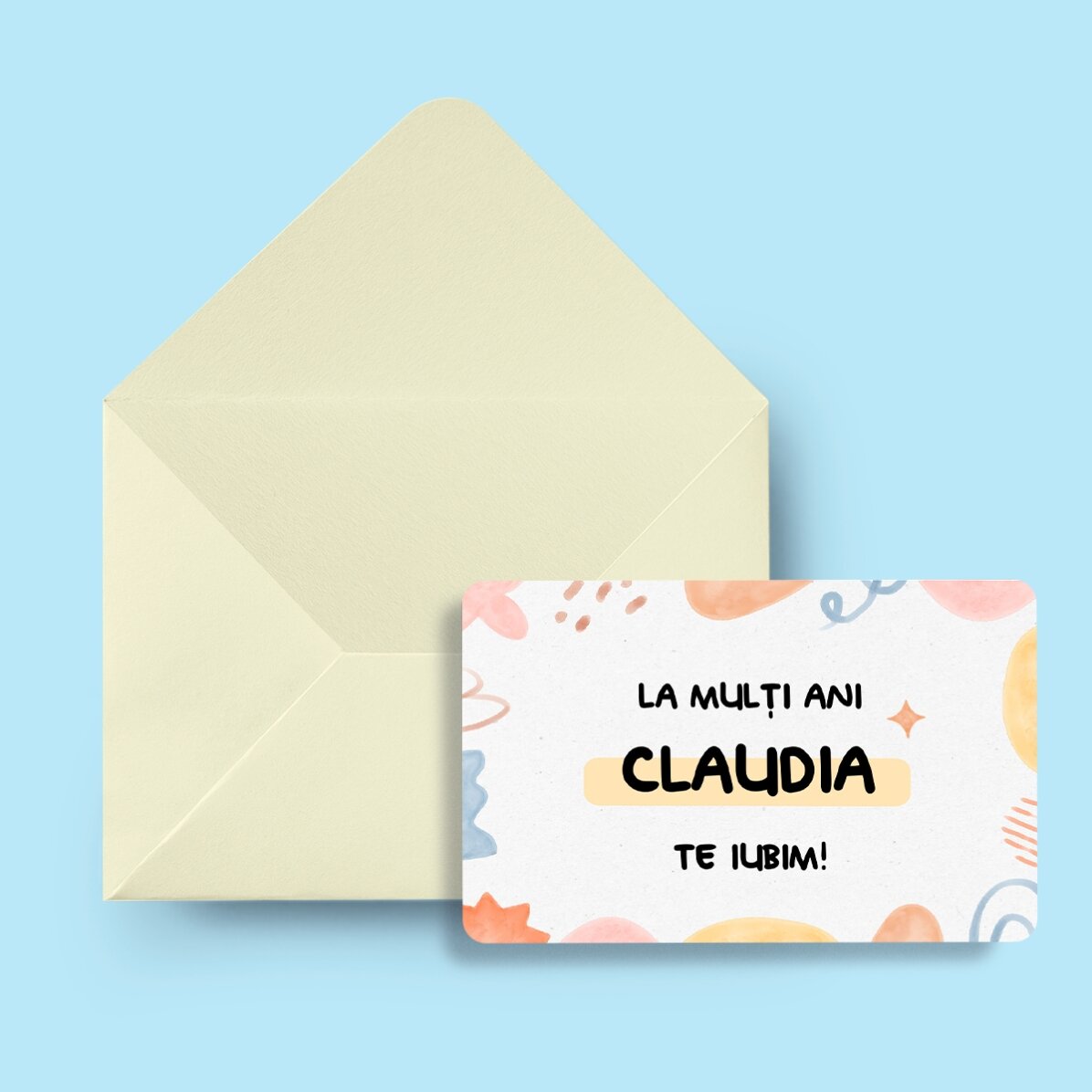 Gepersonaliseerd aluminium kaartje, voor- en achterkant, met tekst en foto - Verjaardag