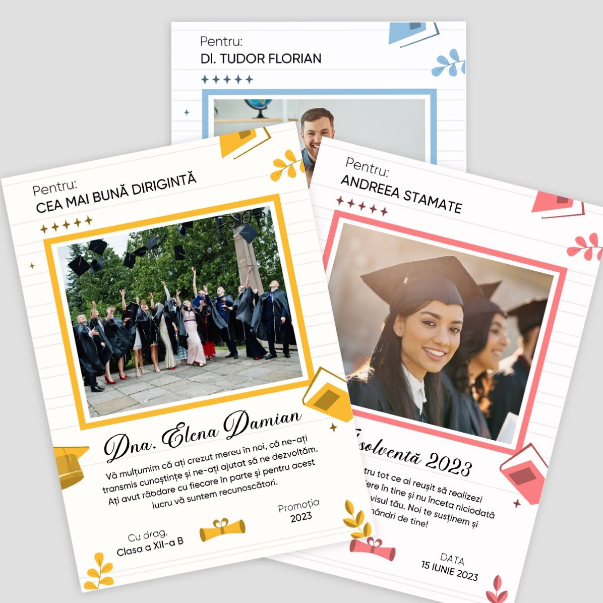 Gepersonaliseerde kaart met boodschap - Einde van het schooljaar