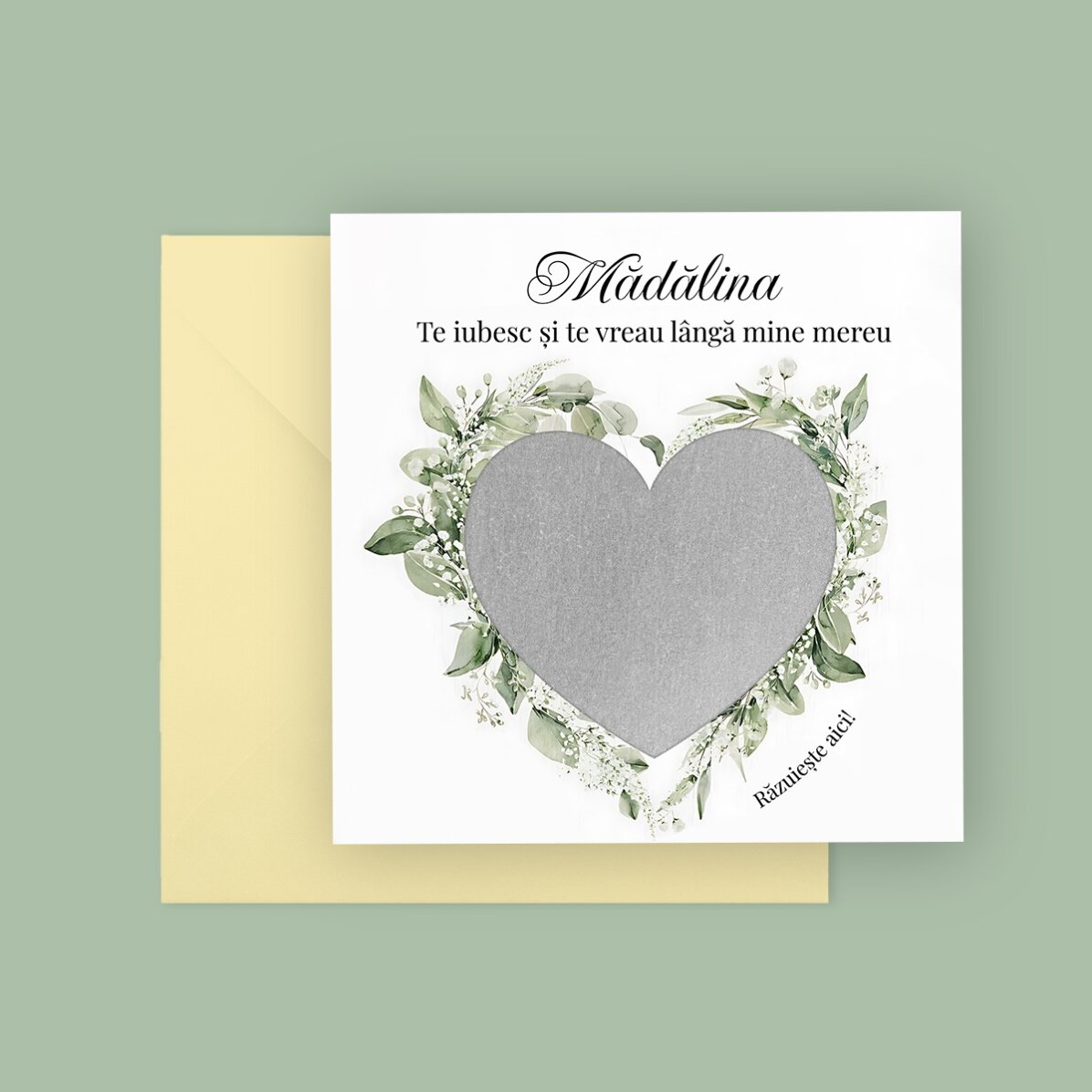 Personalised scratch card with message - Marriage proposal