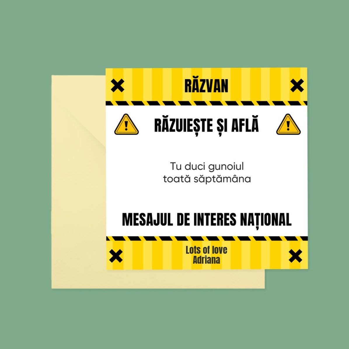 Gepersonaliseerde kraslot met tekst - Interes National