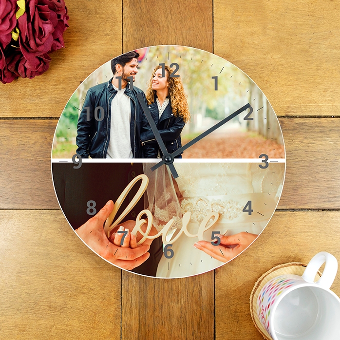 Gepersonaliseerd horloge met 2 foto