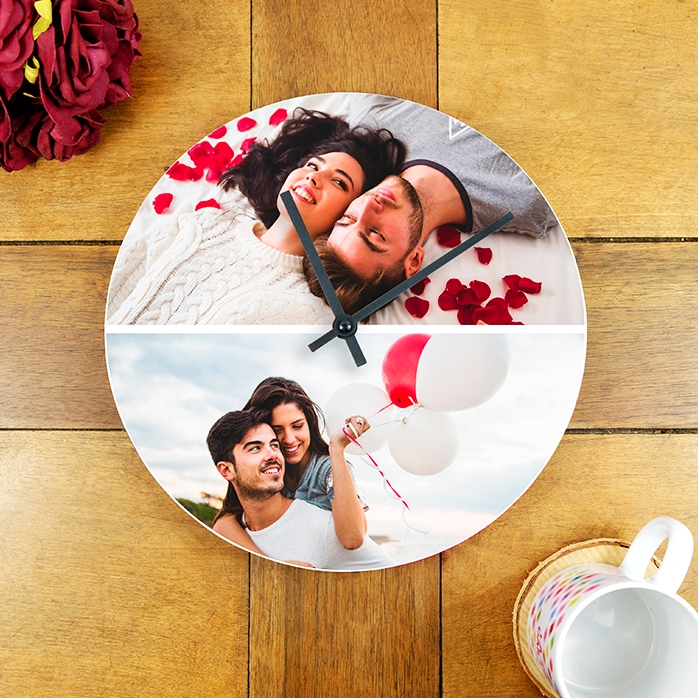 Gepersonaliseerd horloge met 2 foto