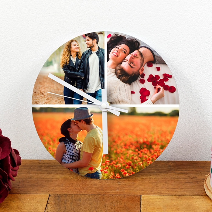Gepersonaliseerd horloge met 3 foto