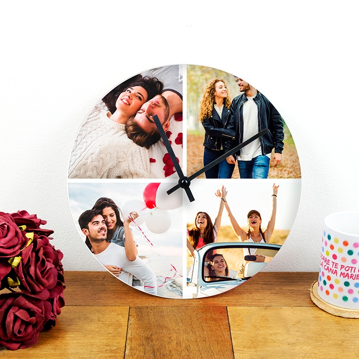 Gepersonaliseerd horloge met 4 foto