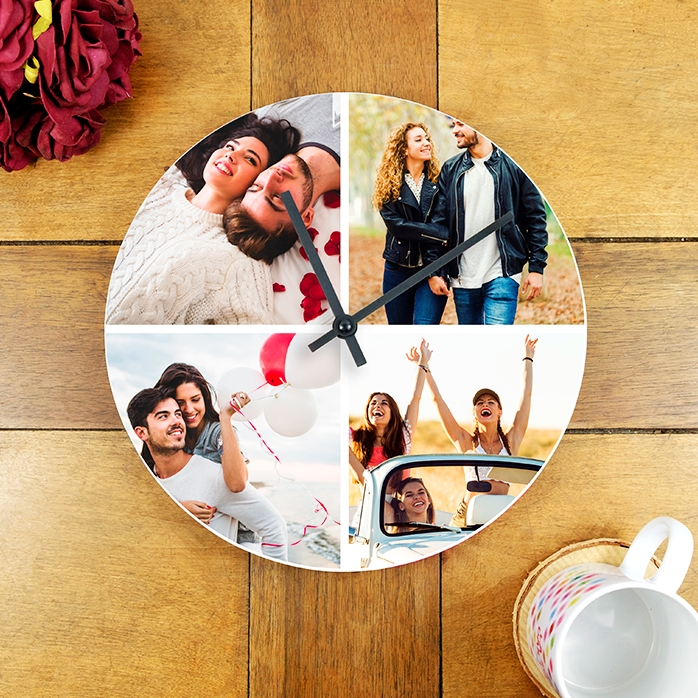 Gepersonaliseerd horloge met 4 foto