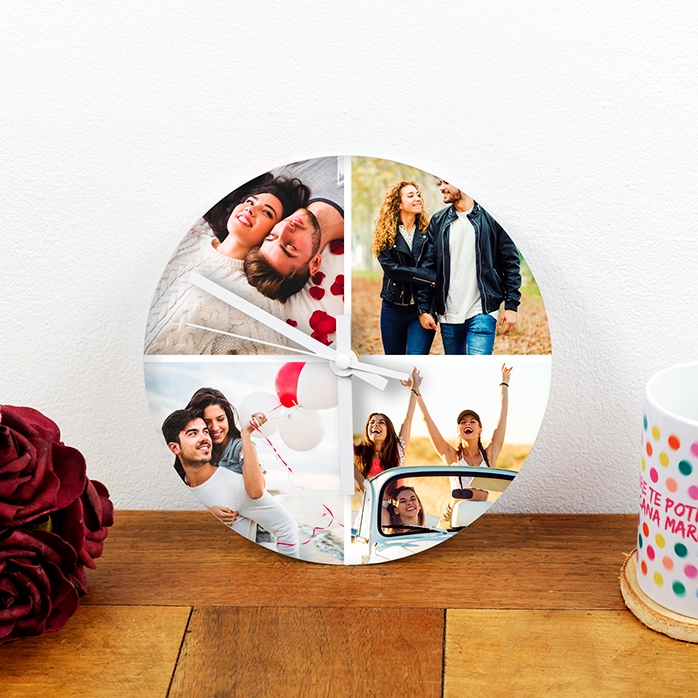 Gepersonaliseerd horloge met 4 foto