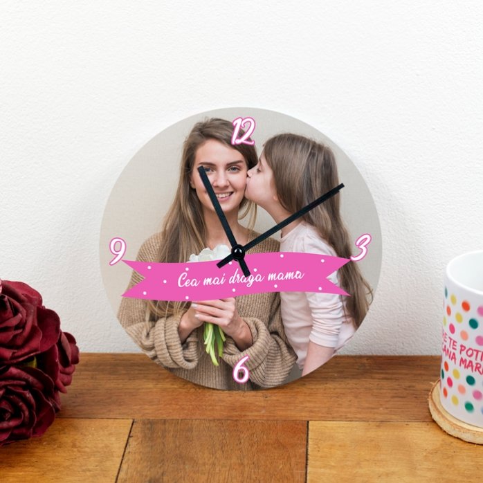 Gepersonaliseerd horloge met een foto en tekst - Mijn liefste...