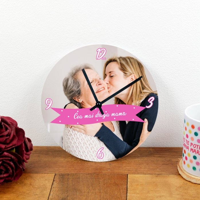 Gepersonaliseerd horloge met een foto en tekst - Mijn liefste...