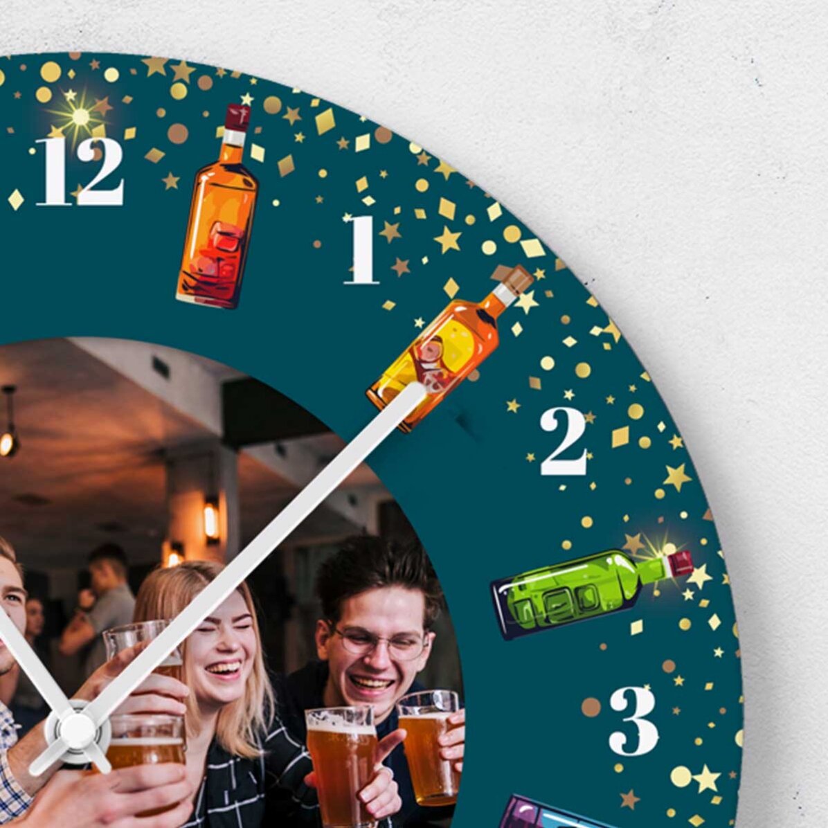 Personalised clock with text and photo - Spirit Hour