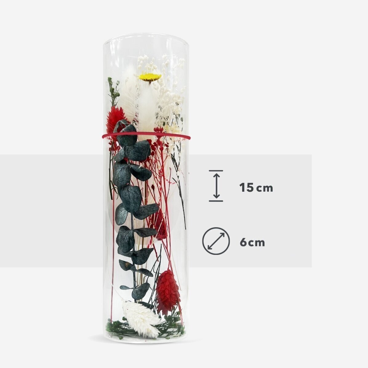 Glass ornament with preserved flowers, personalised with text - Easter Bunny