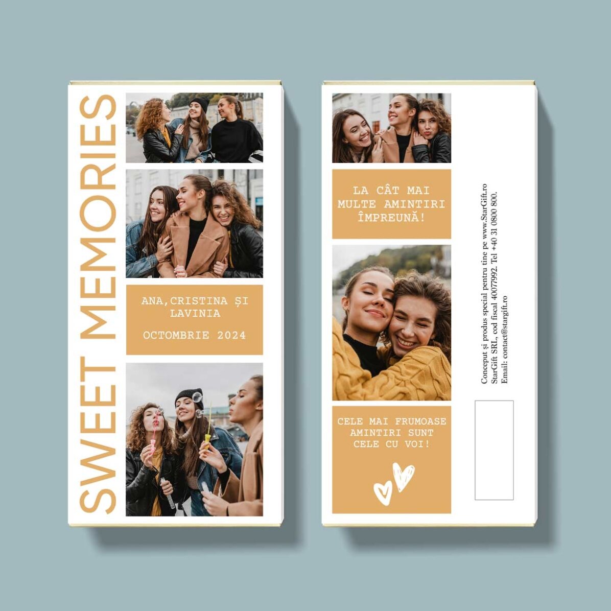 Chocolade met 5 foto’s en een persoonlijke boodschap - Sweet Memories