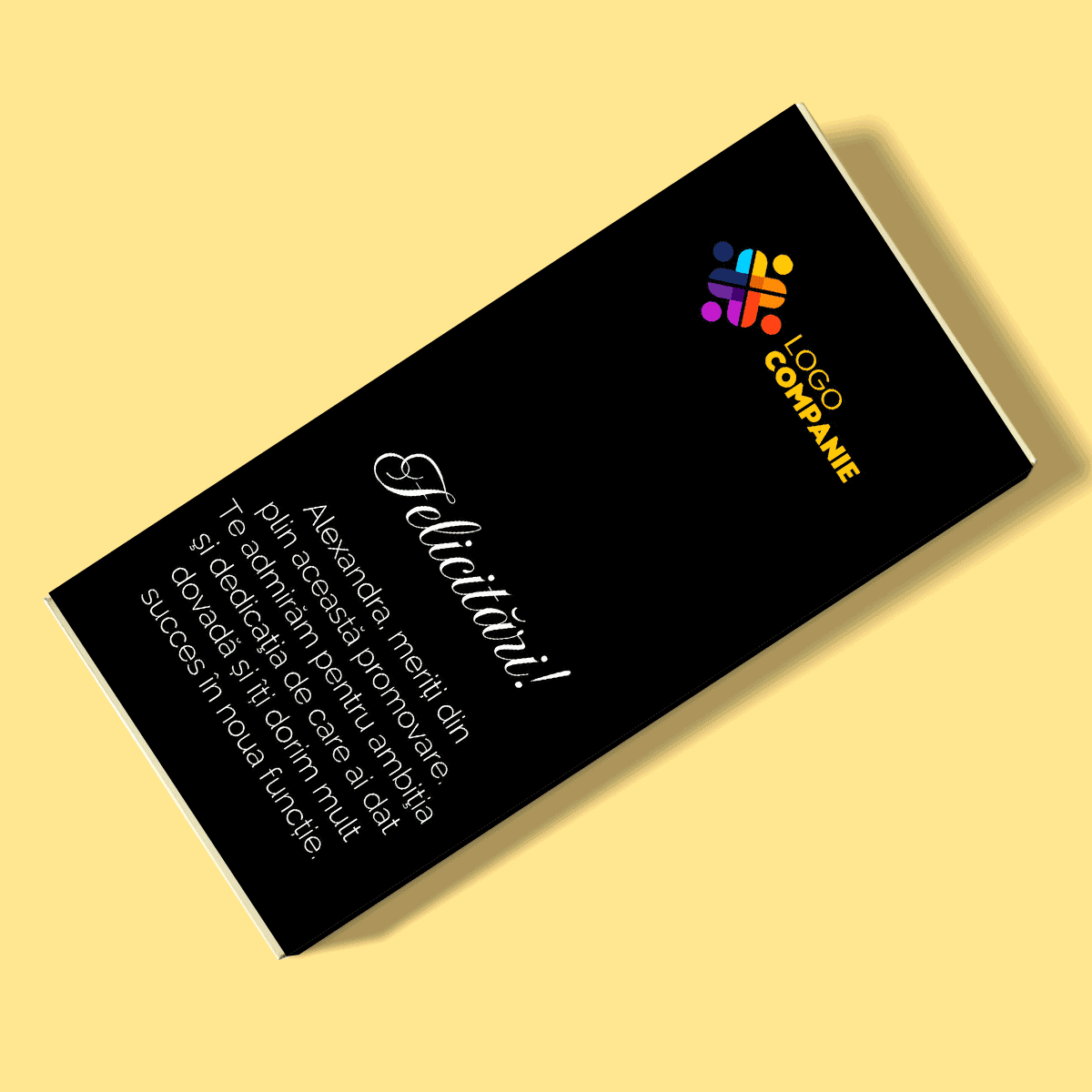 Chocolade met eigen logo en tekst - Promotie