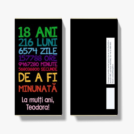 Personalised chocolate with message - Anniversary