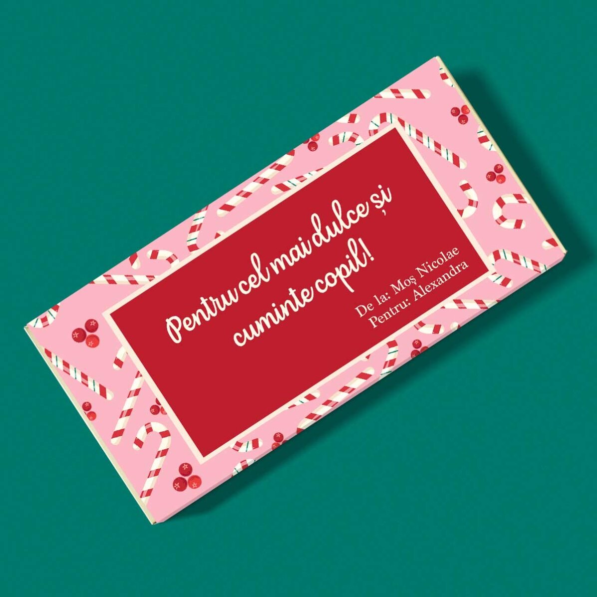 Personalised chocolate with a message - from Father Christmas
