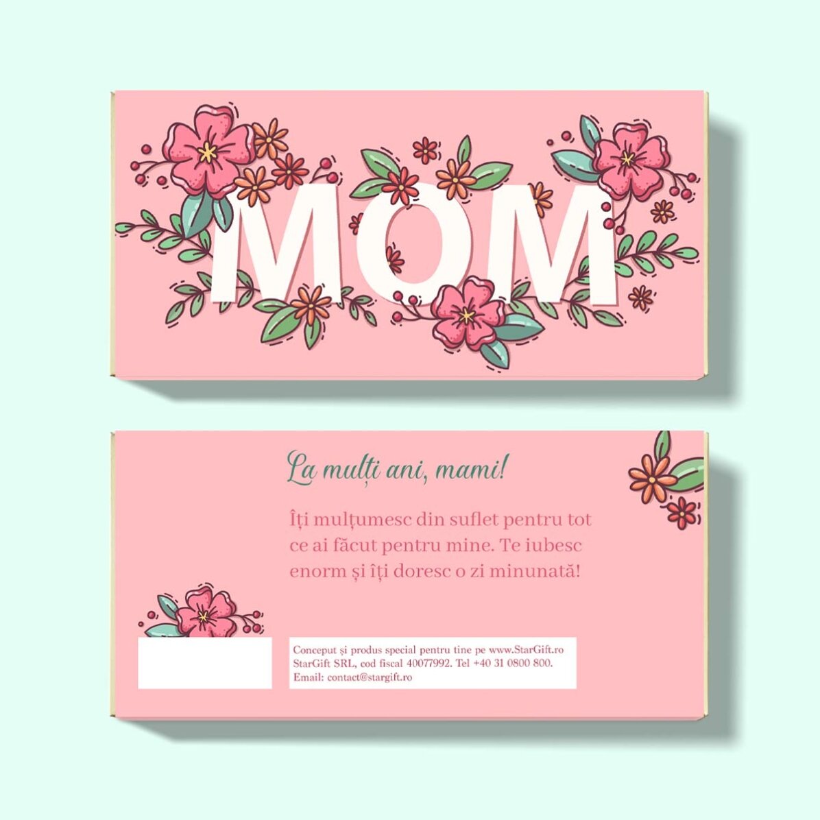 Chocolade met een persoonlijke boodschap - Bloemen