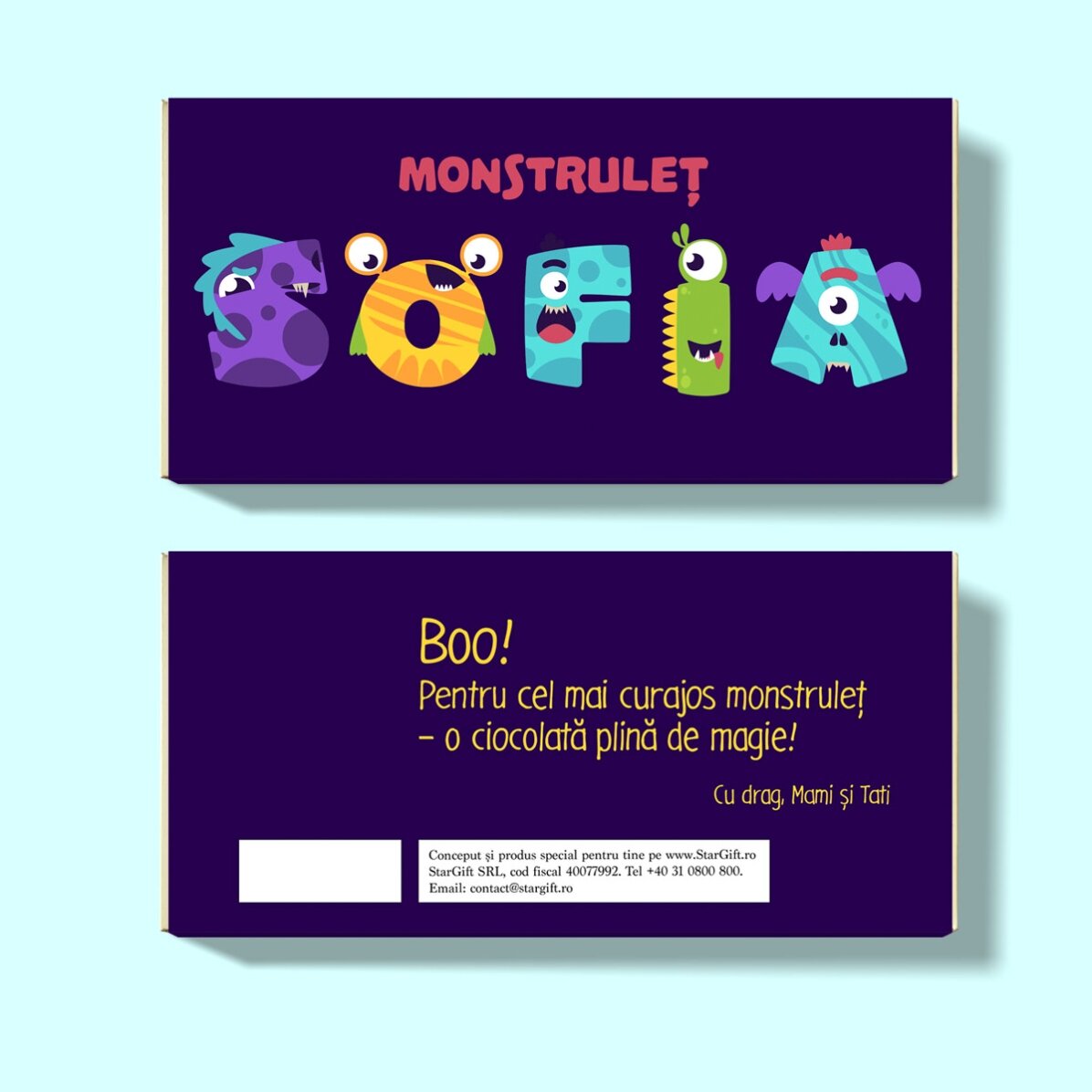 Chocolade met een persoonlijke boodschap - Monstrulet