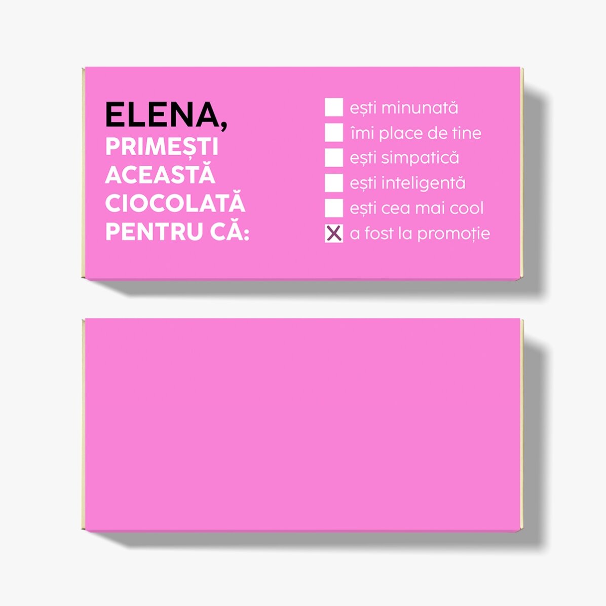 Chocolade met een persoonlijk bericht - Omdat