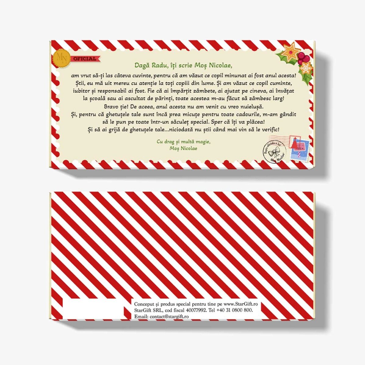 Chocolade met een persoonlijk bericht – Brief van Sinterklaas