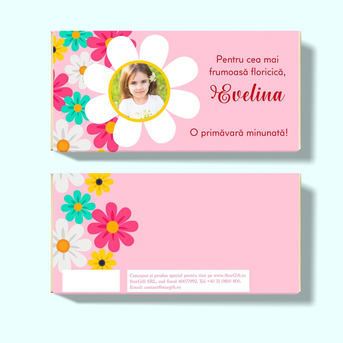 Chocolade met een persoonlijke boodschap en foto - Floricele