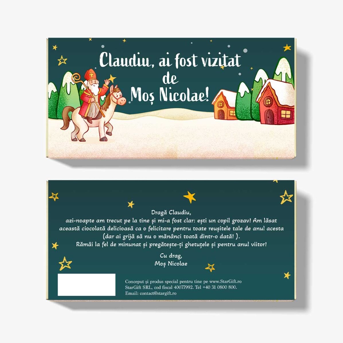 Chocolade met een persoonlijke boodschap – Bezoek van Sinterklaas